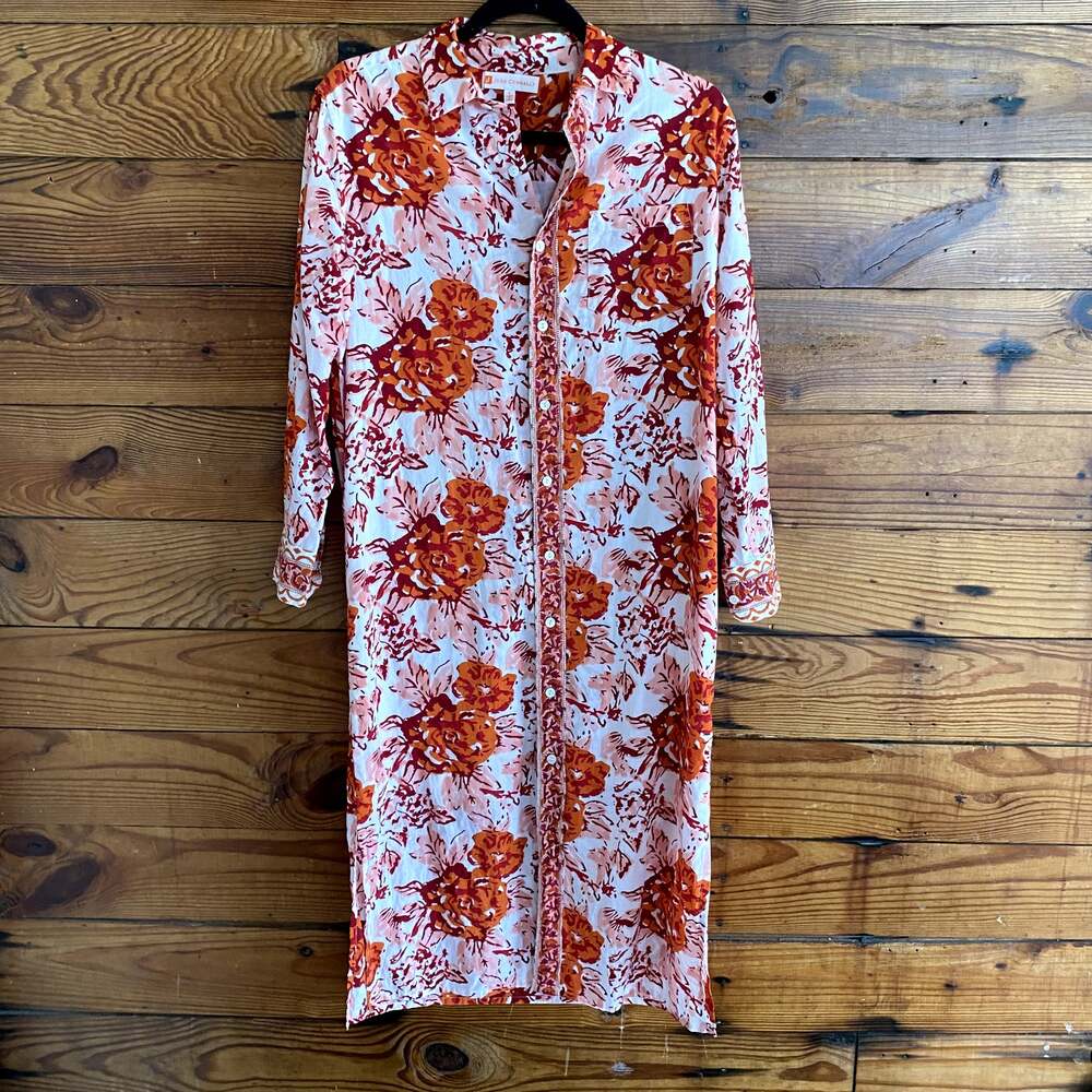 Jude Connally Martha Dress in Painted Blooms Red size 8